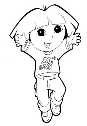 dibujo de dora para colorear