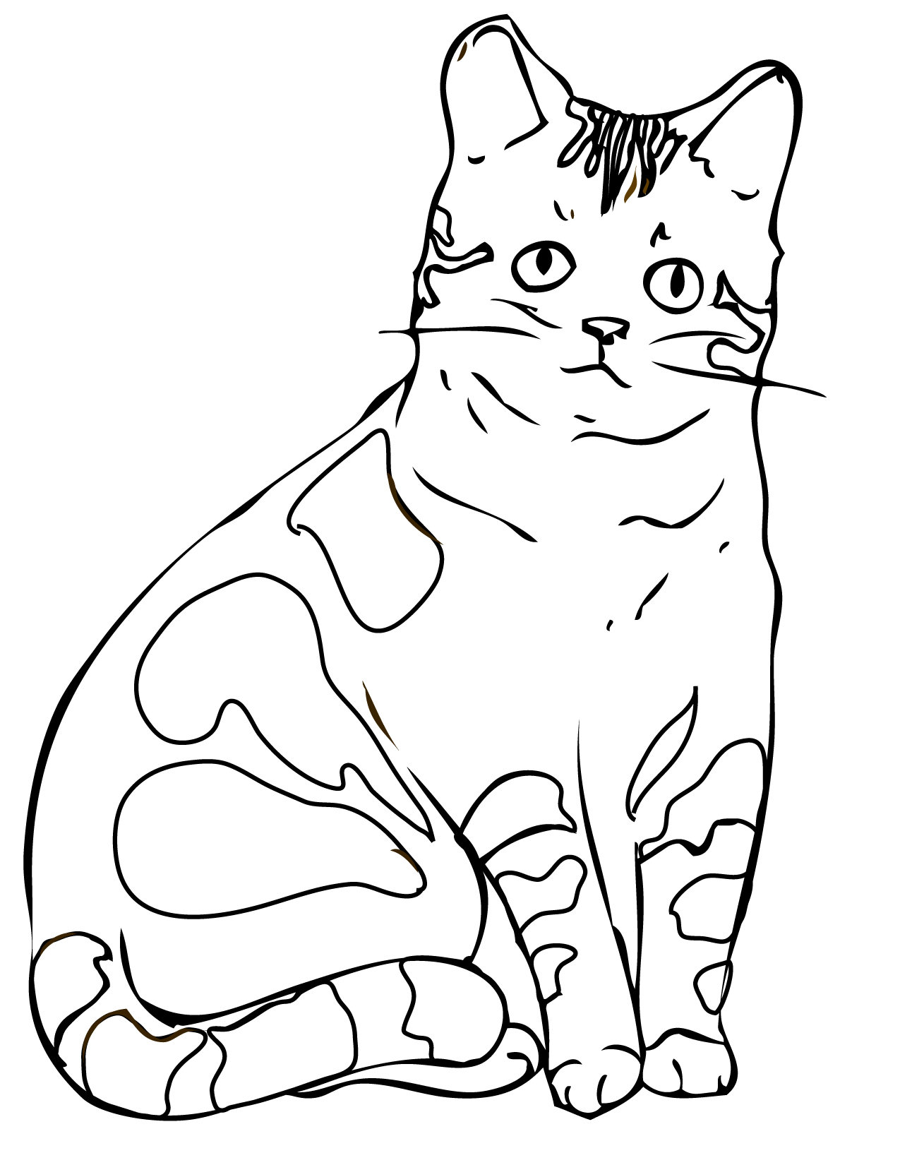 dibujo de gatito para colorear