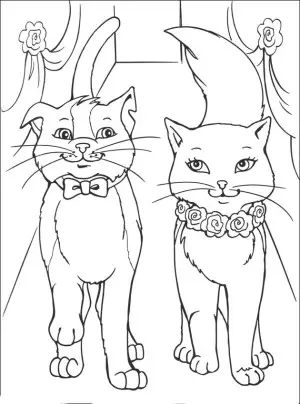 dibujo de gatos para colorear