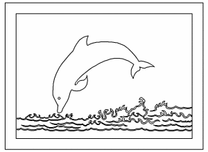 dibujo de un delfin para colorear