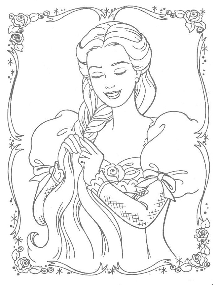 dibujos colorear rapunzel