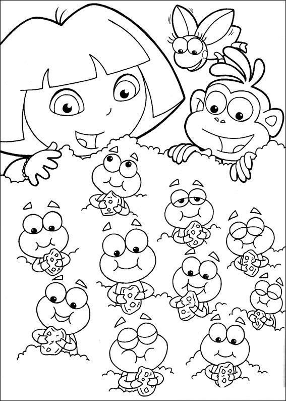 dibujos de dora para colorear