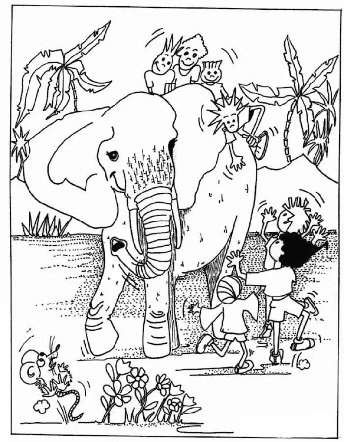 dibujos de elefantes para pintar