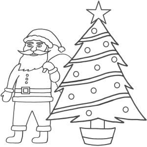 dibujos para colorear arbol de navidad