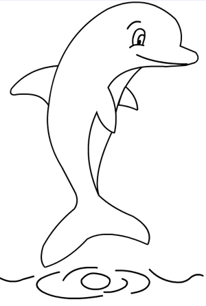 Delfin para colorear