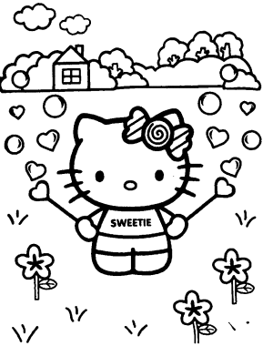 dibujos para colorear de la hello kitty