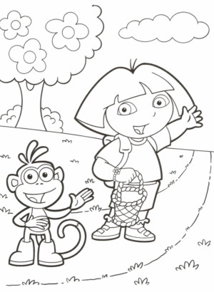 dibujos para colorear dora