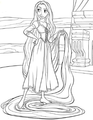 dibujos para colorear rapunzel disney