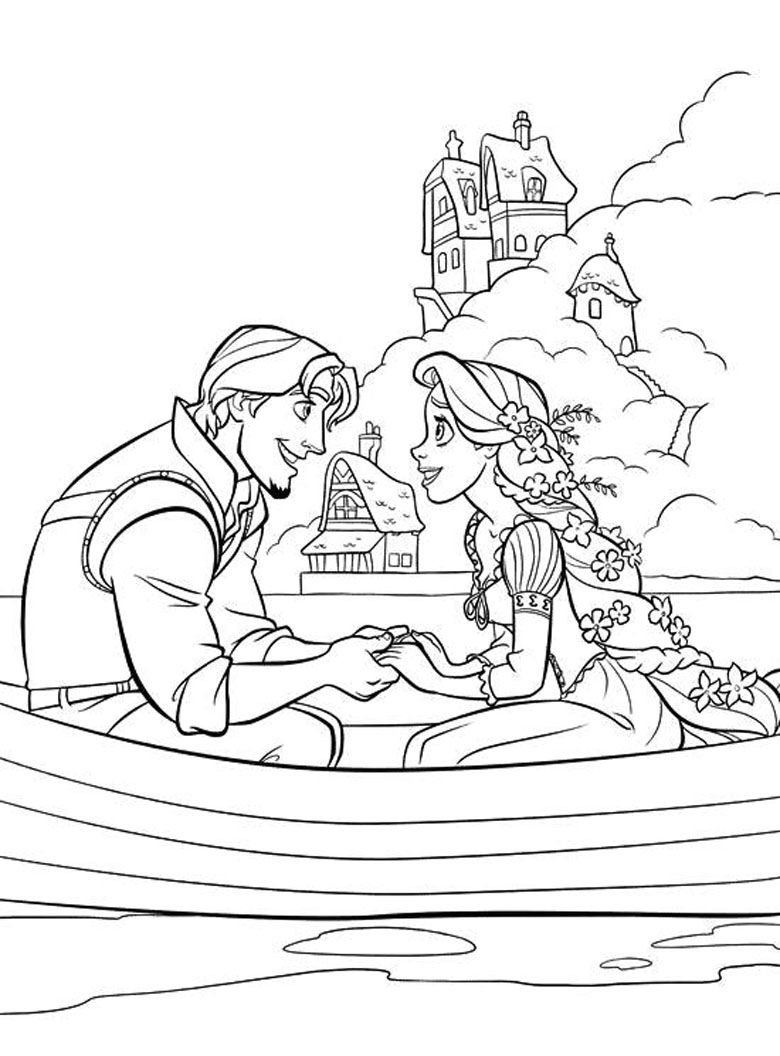 dibujos para pintar de rapunzel