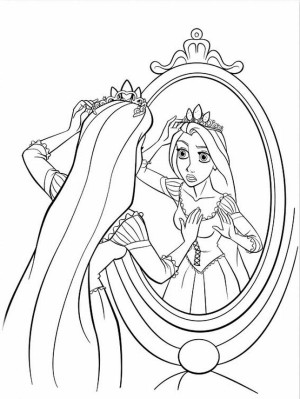 dibujos rapunzel para colorear