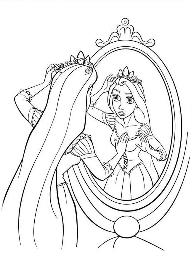 dibujos rapunzel para colorear