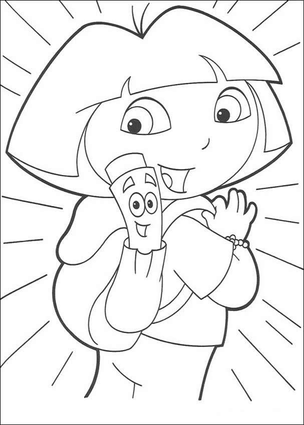 dora exploradora colorear