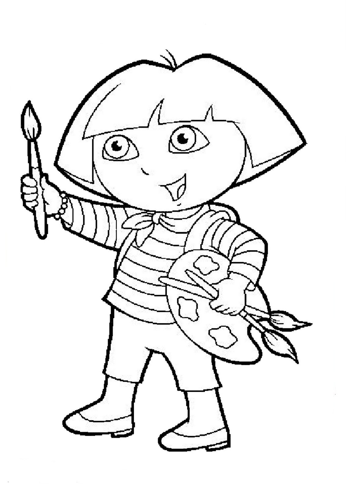 dora exploradora para colorear