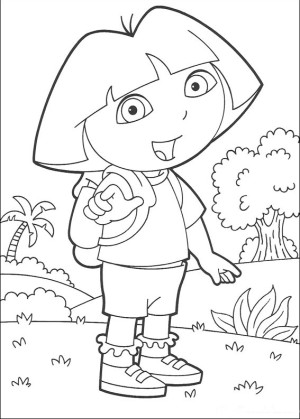 dora la exploradora colorear