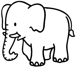 elefante para colorear e imprimir