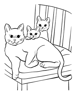 gatos para colorear e imprimir