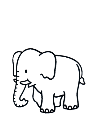 imagen de elefante para colorear