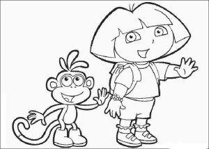 imagenes para colorear de dora