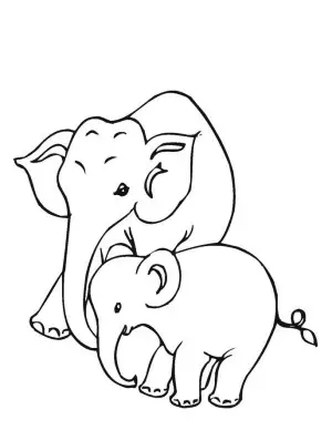 imagenes para colorear de elefantes