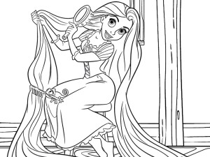 rapunzel para colorear