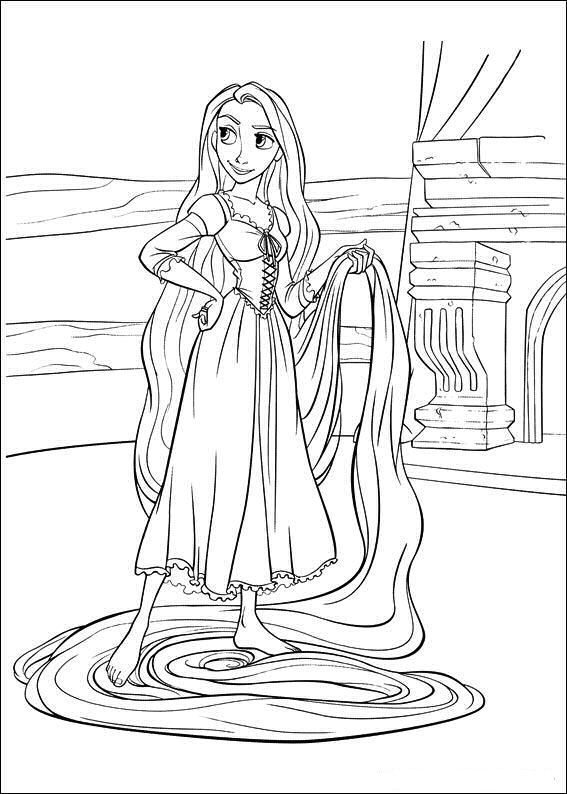 rapunzel para pintar