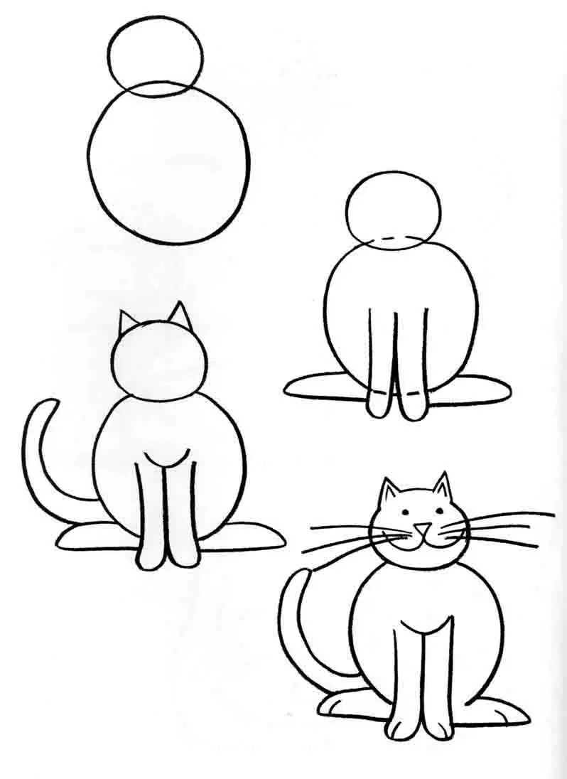 como dibujar gato