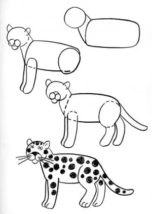 como dibujar leopardo