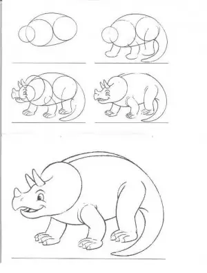 como dibujar rinoceronte