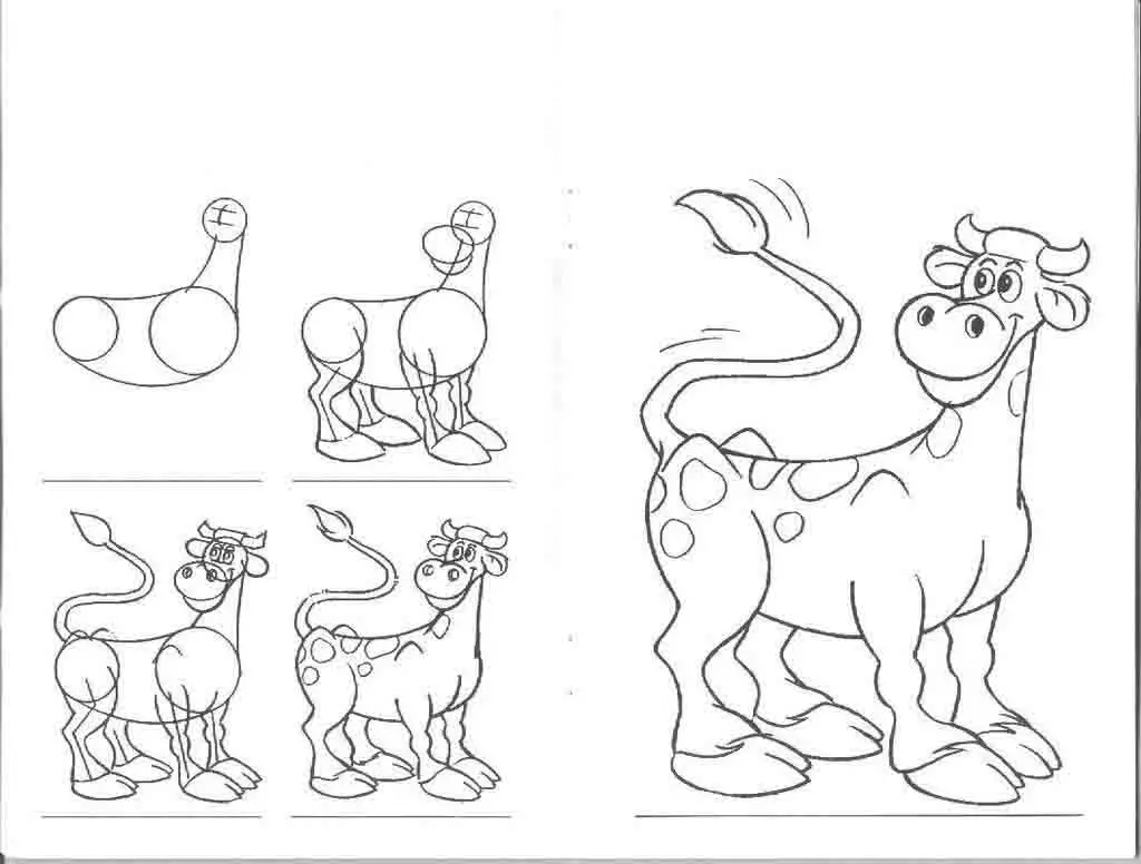 como dibujar vaca