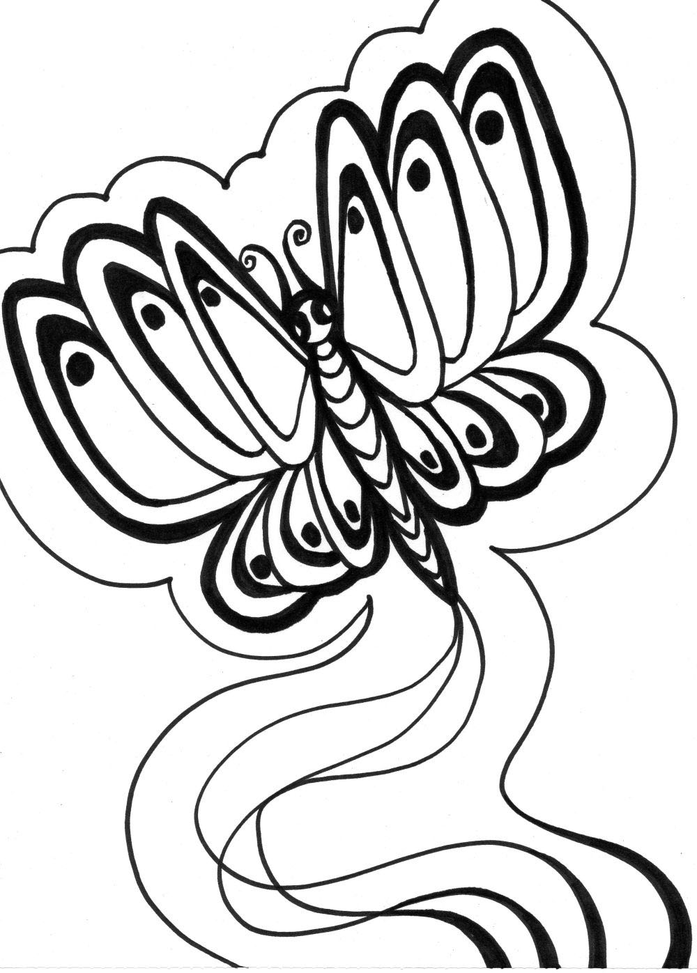 dibujo mariposa para colorear