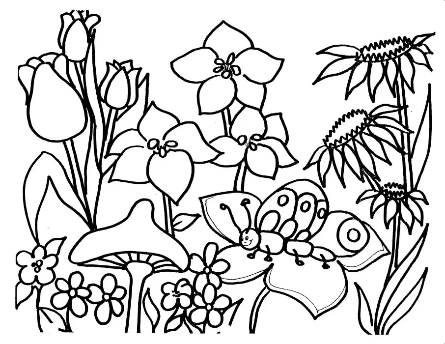 dibujos de flores para colorear