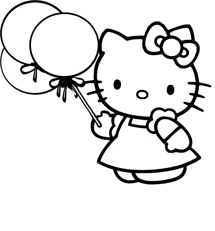 dibujos de hello kitty para colorear