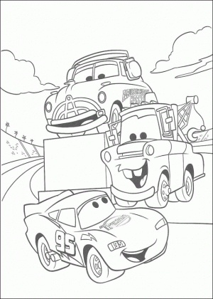 dibujos para colorear de cars