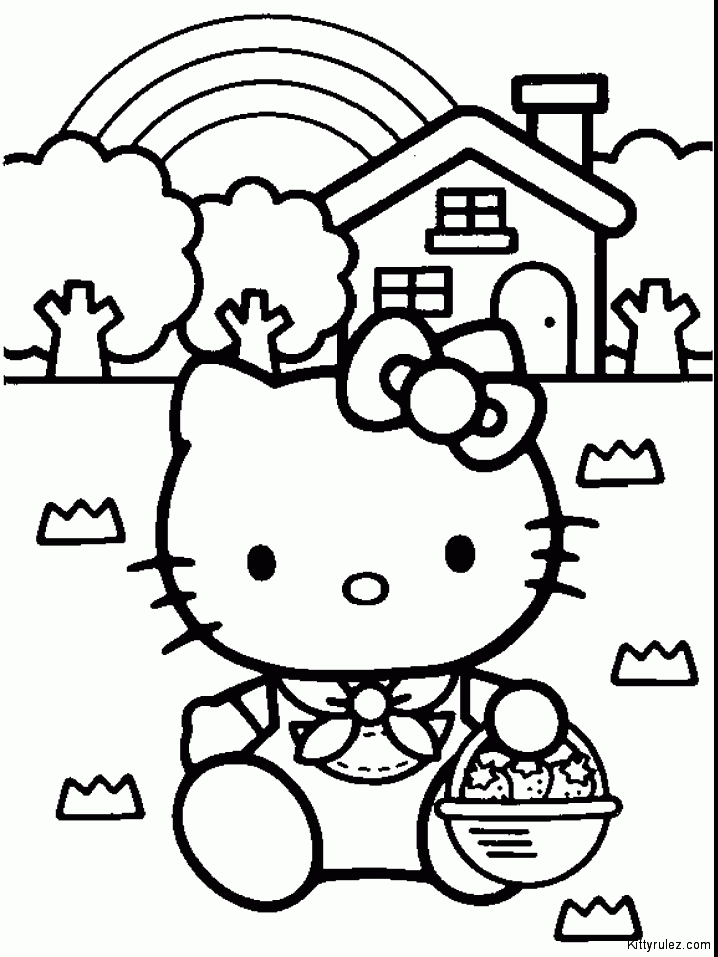 dibujos para colorear de hello kitty