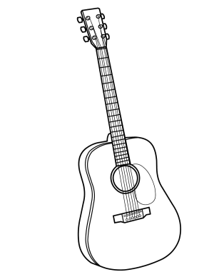 guitarra para colorear