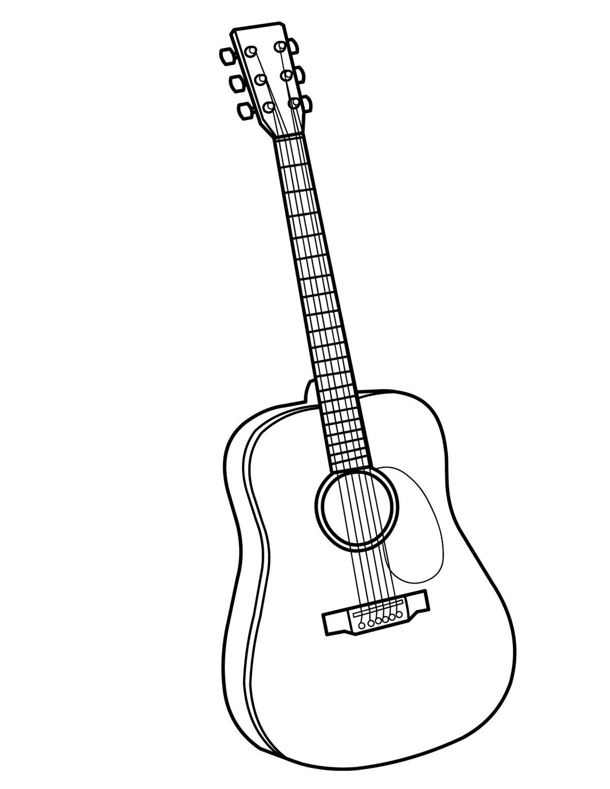 guitarra para colorear