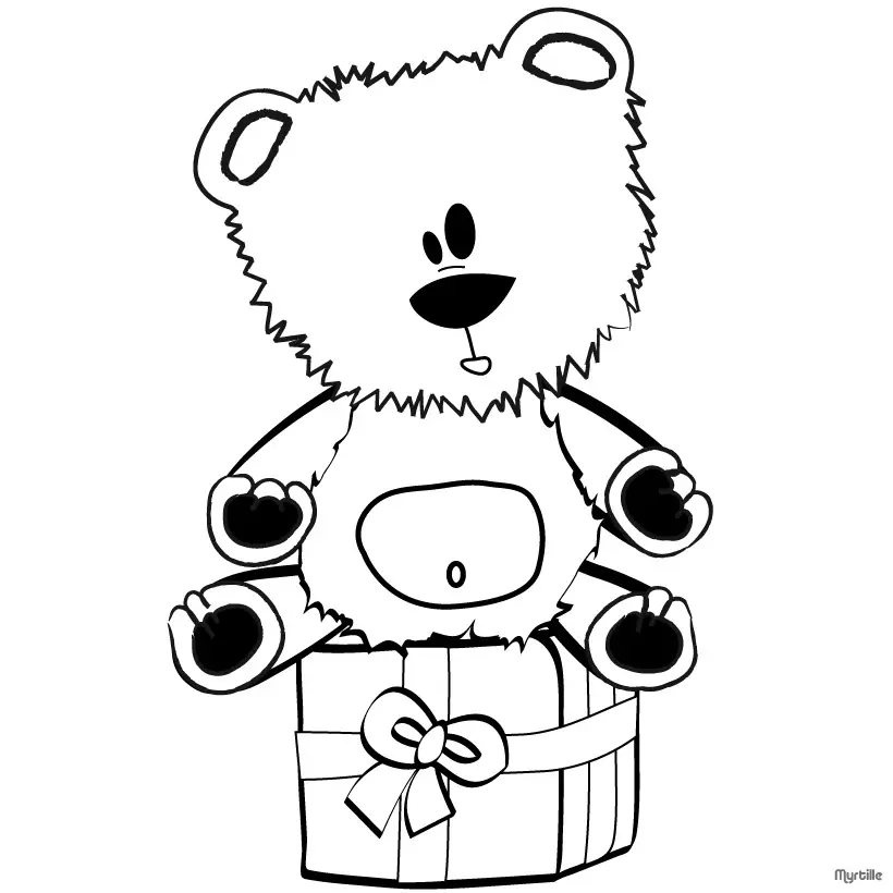 imagen de un oso para colorear