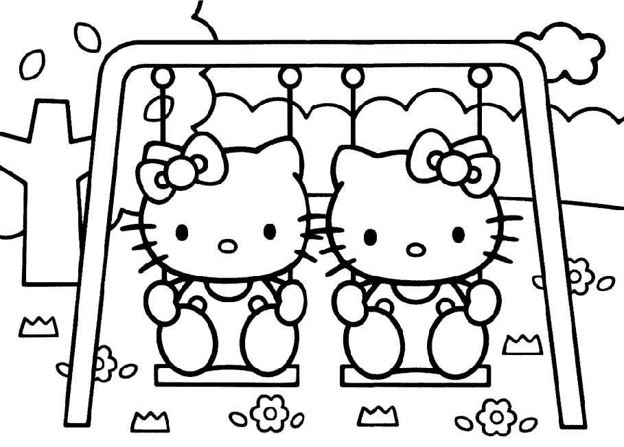 imagenes de hello kitty para colorear