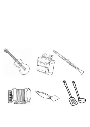 imagenes de instrumentos musicales para colorear