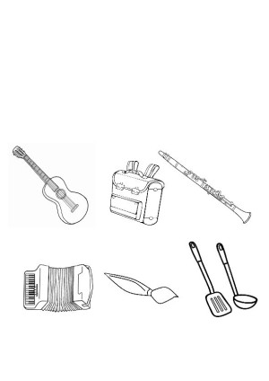 imagenes de instrumentos musicales para colorear