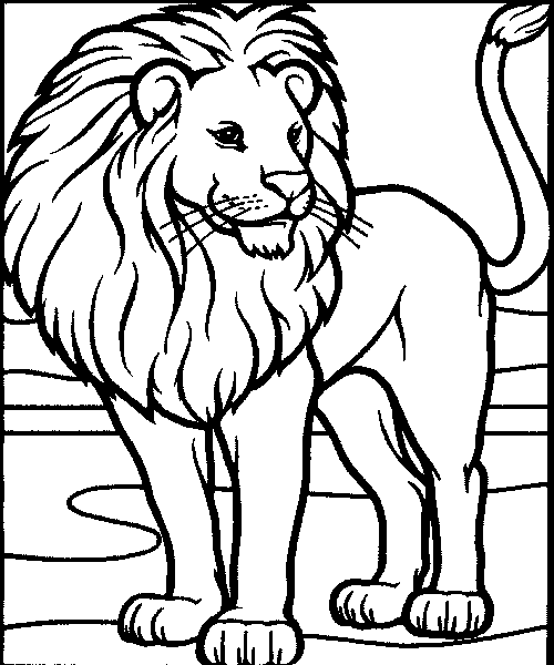 leon para colorear