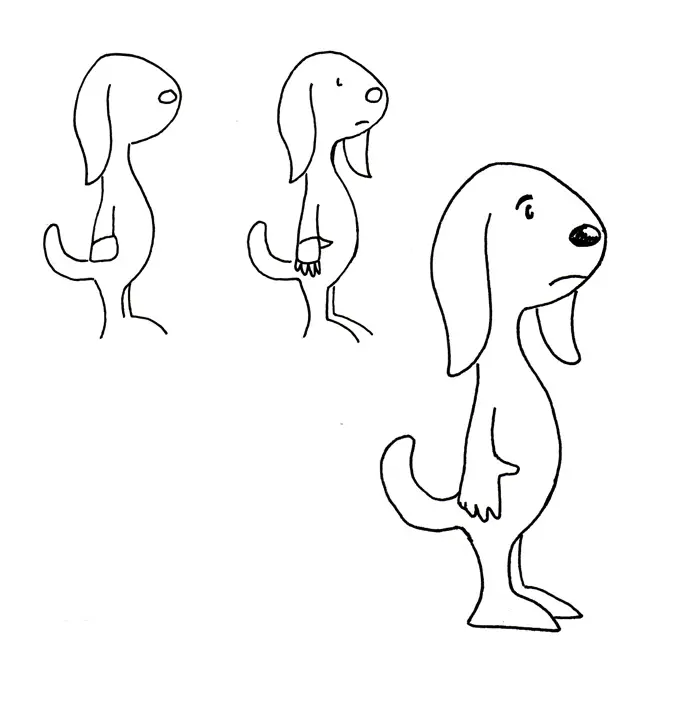 pasos para dibujar un perro