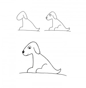 perros faciles de dibujar