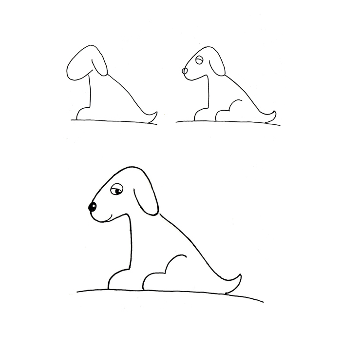perros faciles de dibujar