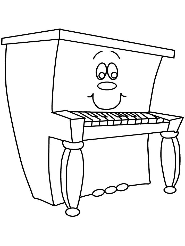 piano para colorear