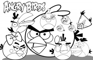 angry birds para colorear