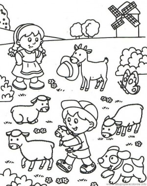 animales de granja para colorear