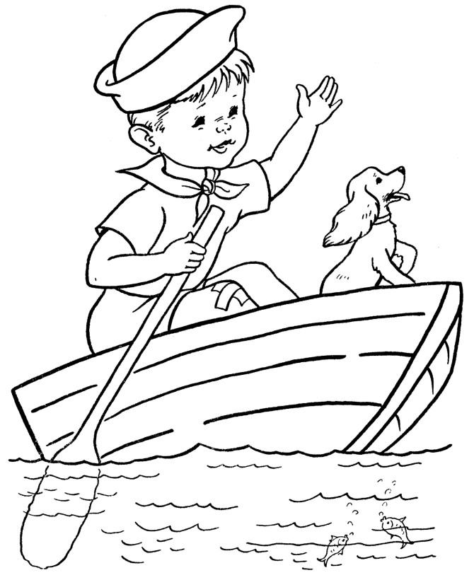 barco para colorear