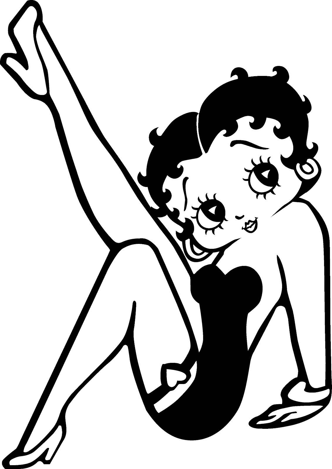 betty boop para colorear