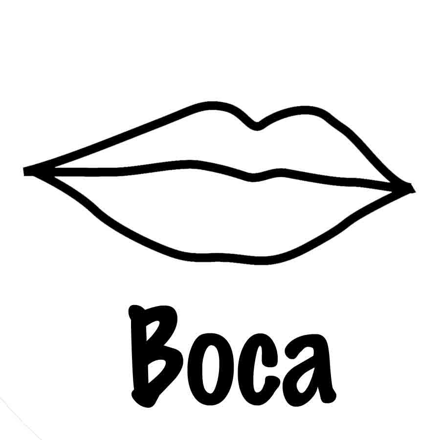 boca para colorear